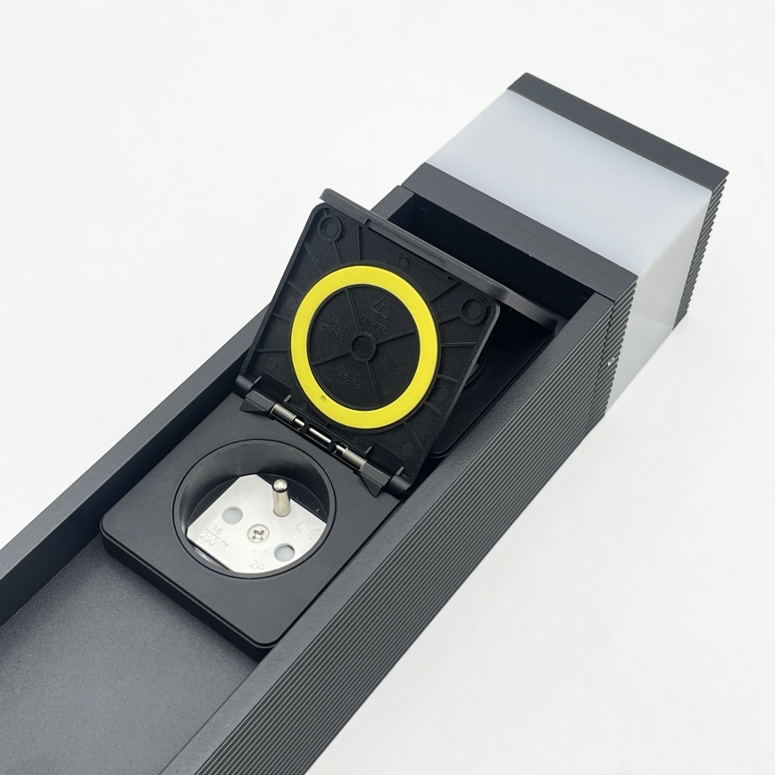 Φωτιστικό εξωτερικού χώρου με 2 πρίζες VESPER 1xG9/5W/230V IP44 30 cm μαύρο