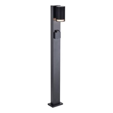 Φωτιστικό εξωτερικού χώρου με πρίζα SCHUKO 1xGU10/10W/230V IP44 80 cm μαύρο