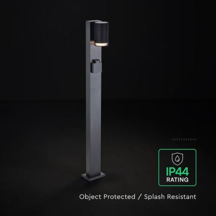 Φωτιστικό εξωτερικού χώρου με πρίζα SCHUKO 1xGU10/10W/230V IP44 80 cm μαύρο