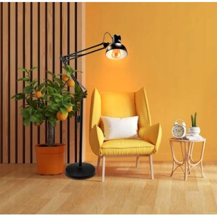 Φωτιστικό δαπέδου 1xE27/40W/230V μαύρο