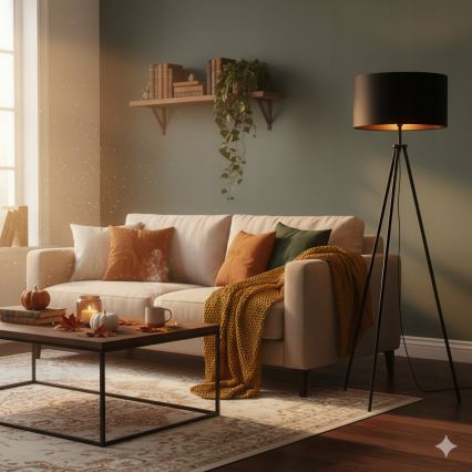 Φωτιστικό δαπέδου 1xE27/40W/230V μαύρο