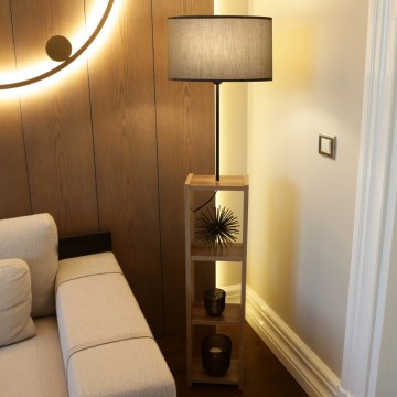 Φωτιστικό δαπέδου AYD 1xE27/40W/230V καφέ/γκρι