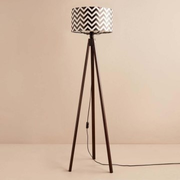 Φωτιστικό δαπέδου AYD 1xE27/40W/230V καφέ/μαύρο/λευκό