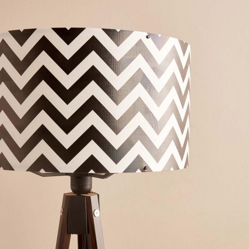 Φωτιστικό δαπέδου AYD 1xE27/40W/230V καφέ/μαύρο/λευκό