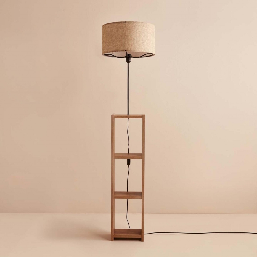 Φωτιστικό δαπέδου AYD 1xE27/40W/230V καφέ/μπεζ