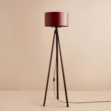 Φωτιστικό δαπέδου AYD 1xE27/40W/230V σε καφέ/κόκκινο