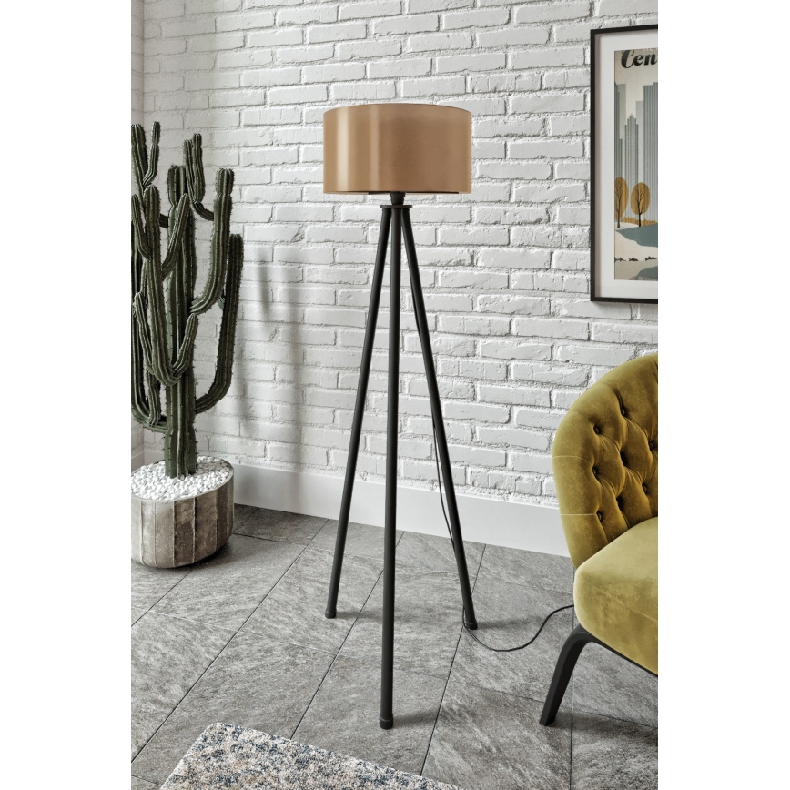 Φωτιστικό δαπέδου AYD 1xE27/40W/230V μαύρο/καφέ