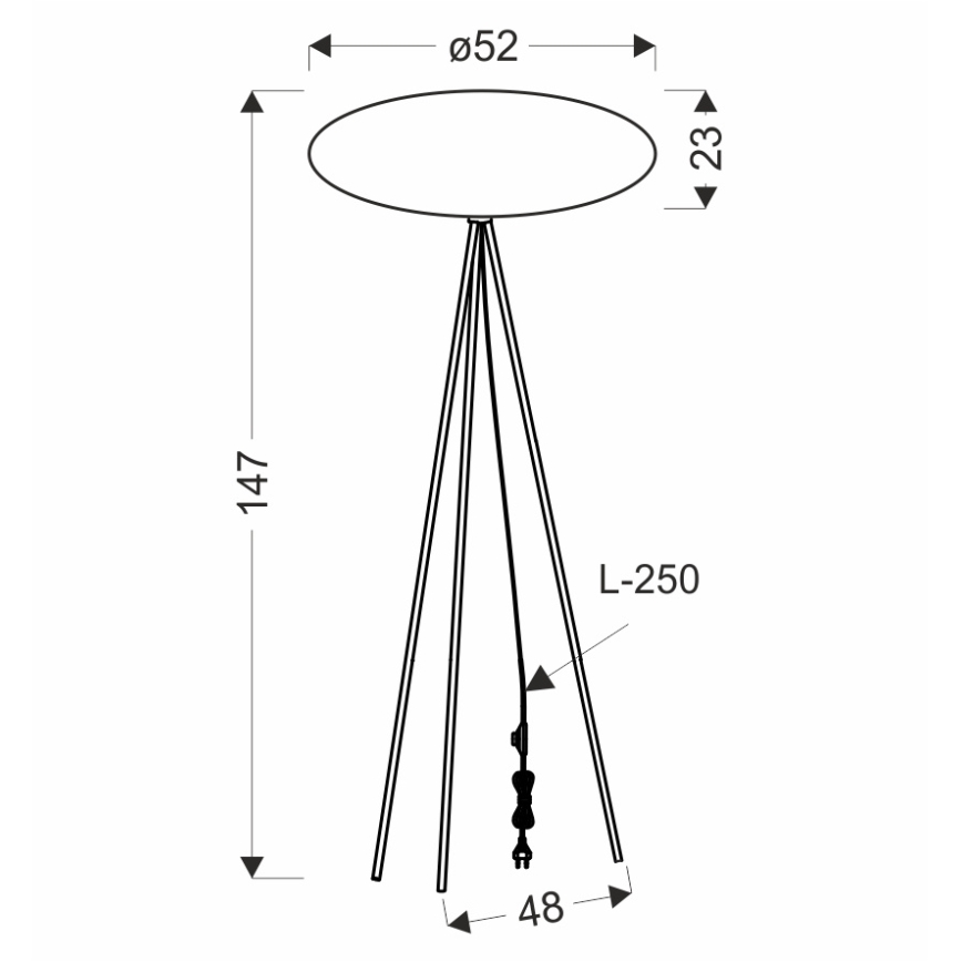 Φωτιστικό δαπέδου CAFEE 1xE27/40W/230V καφέ/μαύρο