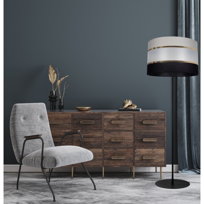 Φωτιστικό δαπέδου CORAL 1xE27/60W/230V μαύρο/γκρι