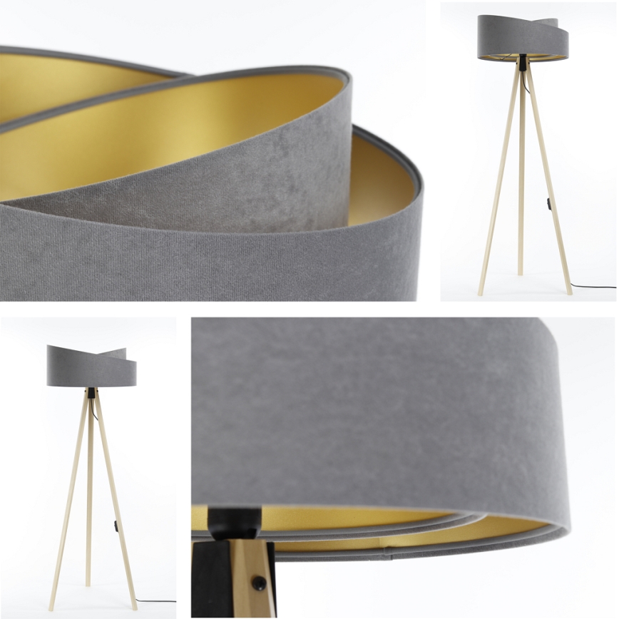 Φωτιστικό δαπέδου GALAXY 1xE27/60W/230V γκρι/μπεζ