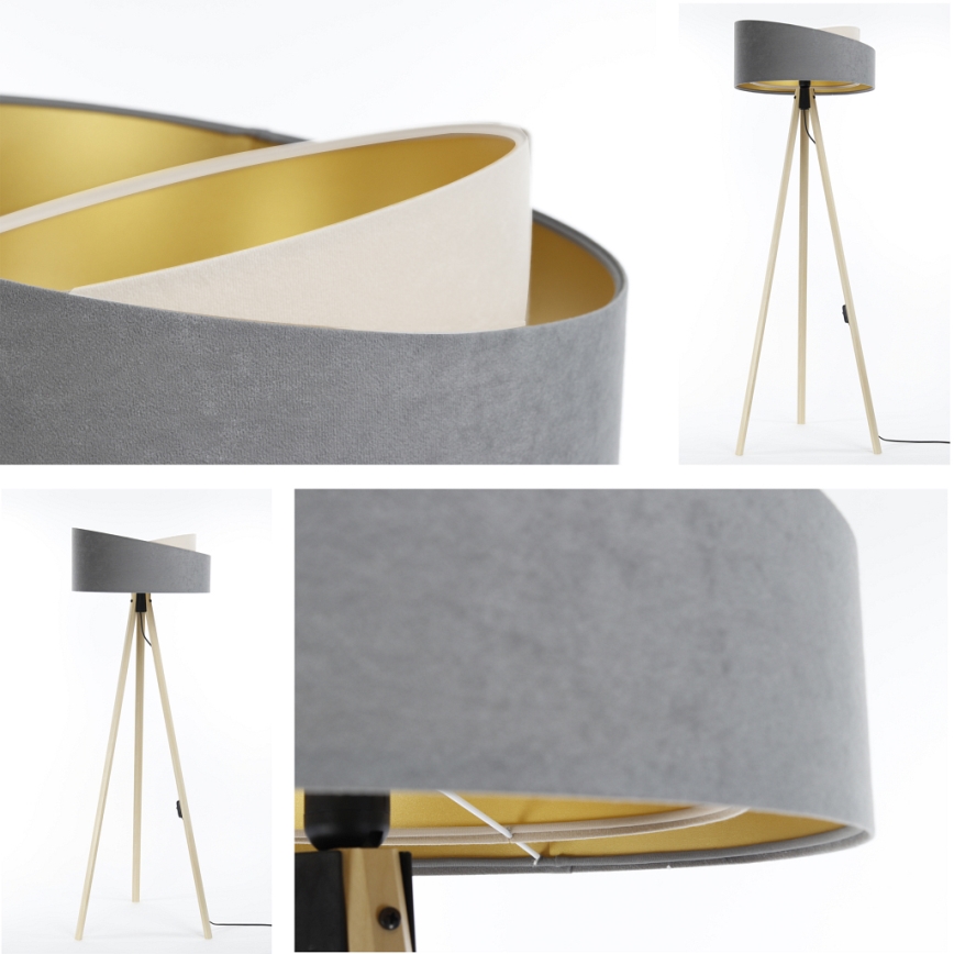 Φωτιστικό δαπέδου GALAXY 1xE27/60W/230V γκρι/μπεζ