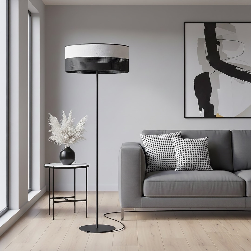 Φωτιστικό δαπέδου KARBON 1xE27/15W/230V μαύρο/γκρι