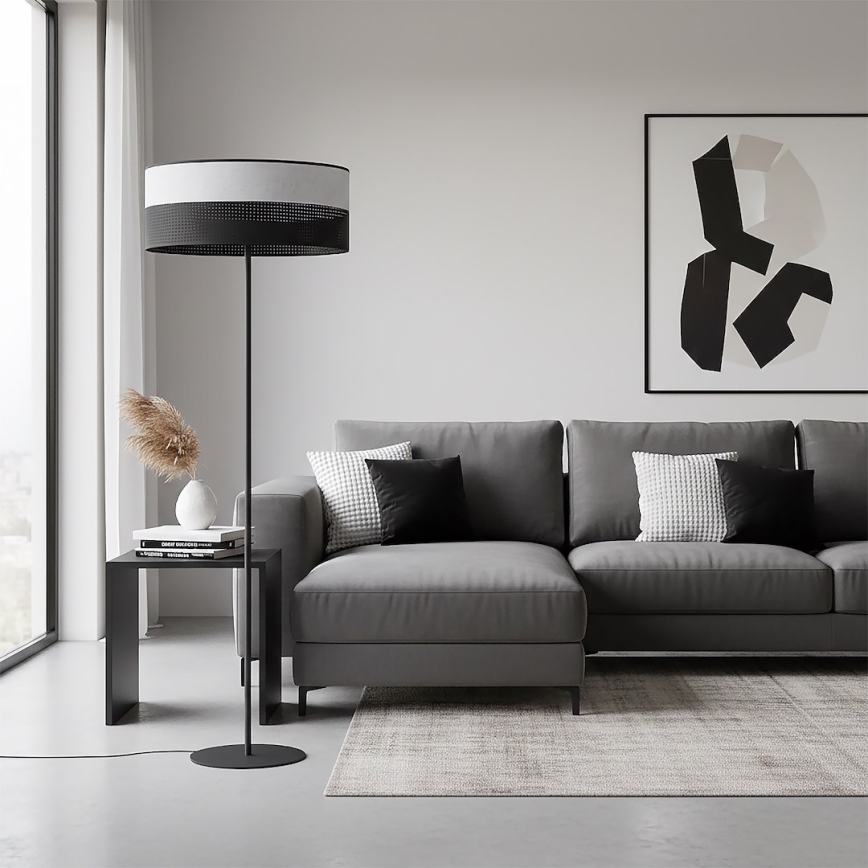Φωτιστικό δαπέδου KARBON 1xE27/15W/230V μαύρο/γκρι