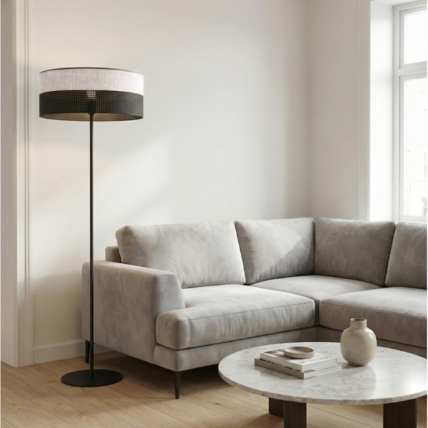 Φωτιστικό δαπέδου KARBON 1xE27/15W/230V μαύρο/γκρι
