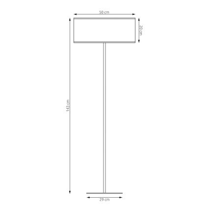 Φωτιστικό δαπέδου KARBON 1xE27/15W/230V μαύρο/γκρι