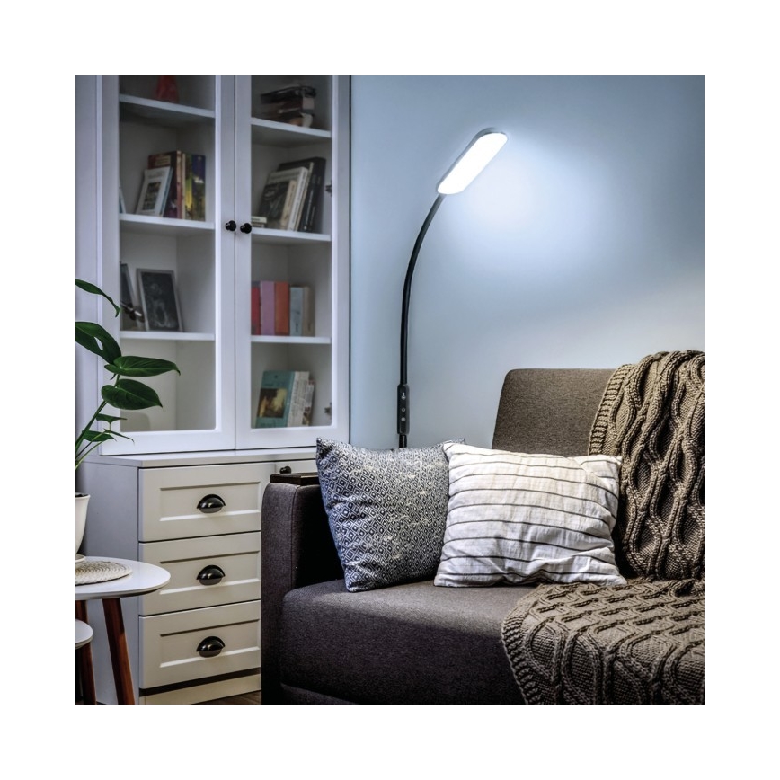 Φωτιστικό δαπέδου LED Dimmable TEILO LED/10W/230V 3000/4000/6500K μαύρο + τηλεχειριστήριο