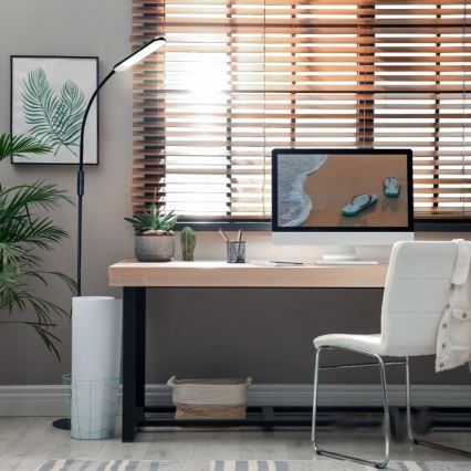 Φωτιστικό δαπέδου LED Dimmable TEILO LED/10W/230V 3000/4000/6500K μαύρο + τηλεχειριστήριο