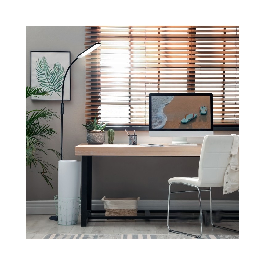 Φωτιστικό δαπέδου LED Dimmable TEILO LED/10W/230V 3000/4000/6500K μαύρο + τηλεχειριστήριο