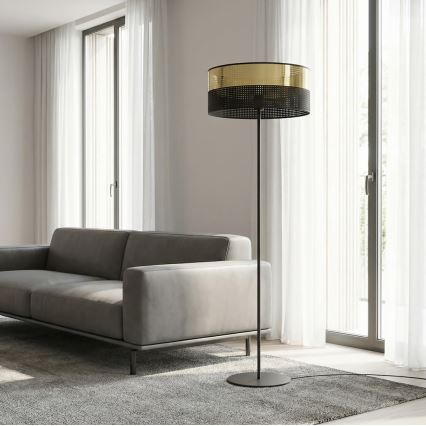Φωτιστικό δαπέδου LUX 1xE27/15W/230V μαύρο/χρυσό