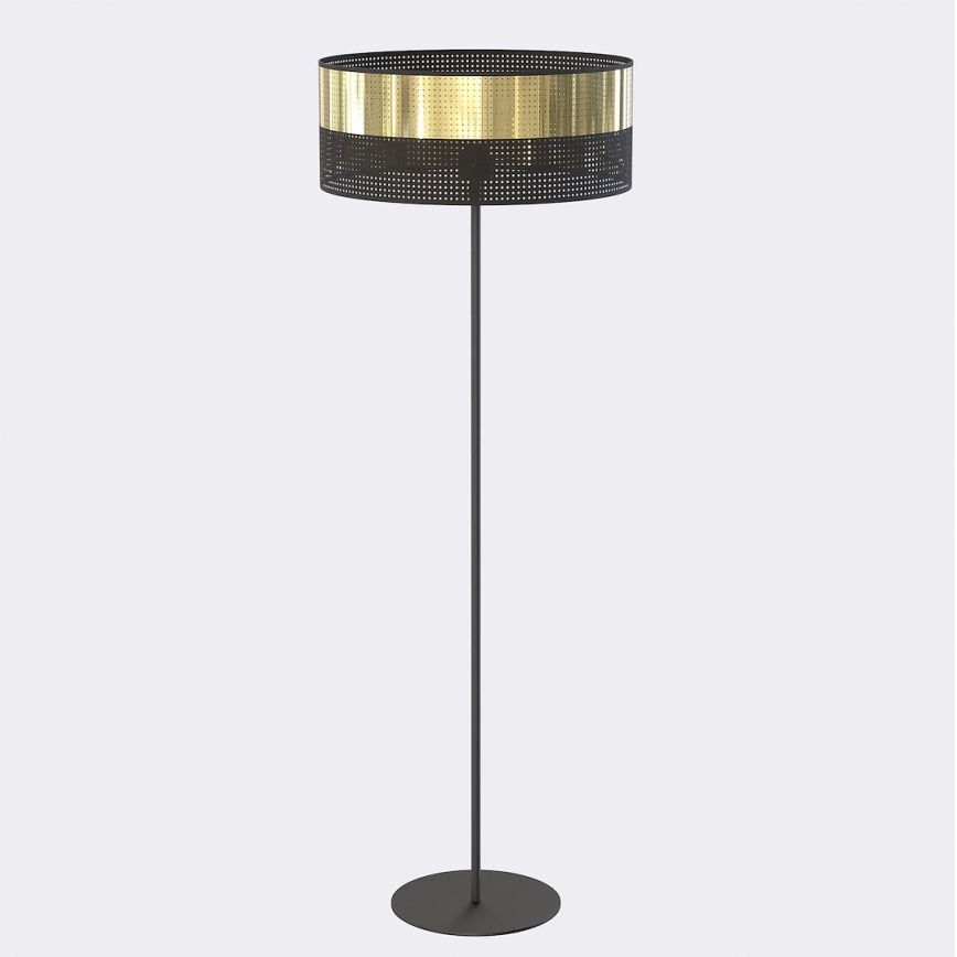 Φωτιστικό δαπέδου LUX 1xE27/15W/230V μαύρο/χρυσό
