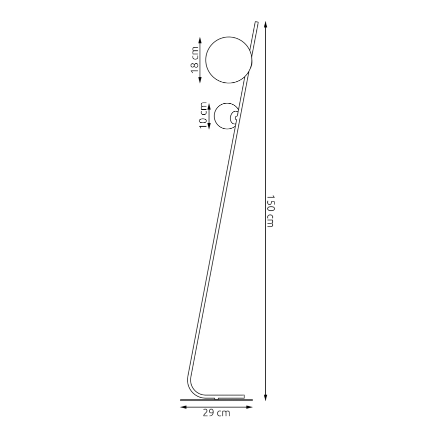 Φωτιστικό δαπέδου TATU 2xG9/8W/230V μαύρο