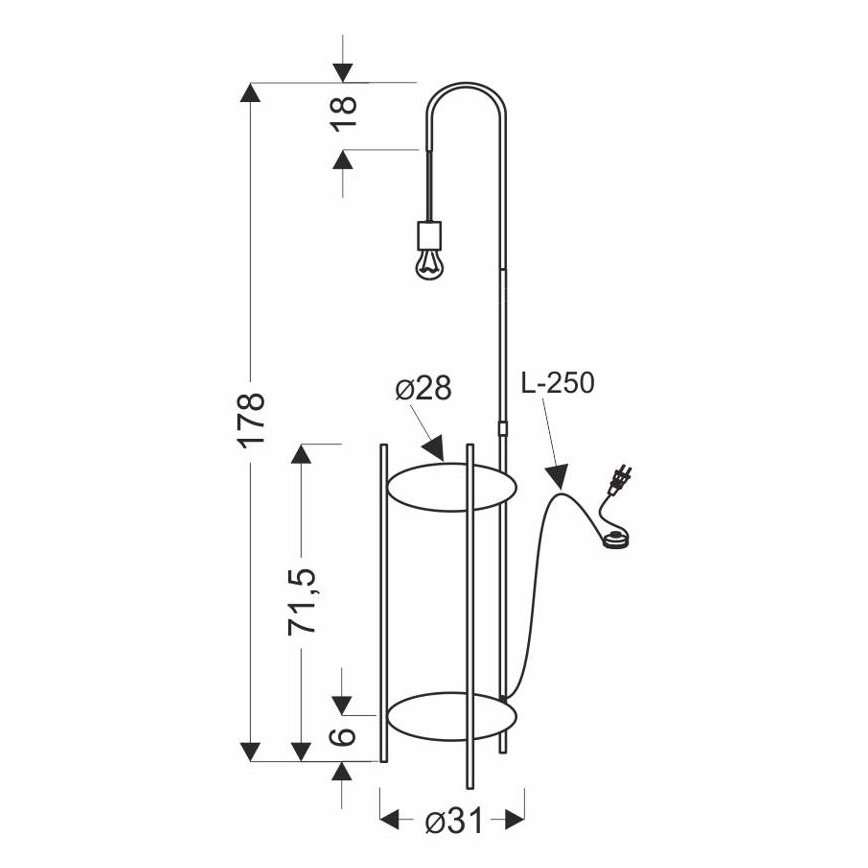 Φωτιστικό δαπέδου WALK 1xE27/40W/230V τιρκουάζ