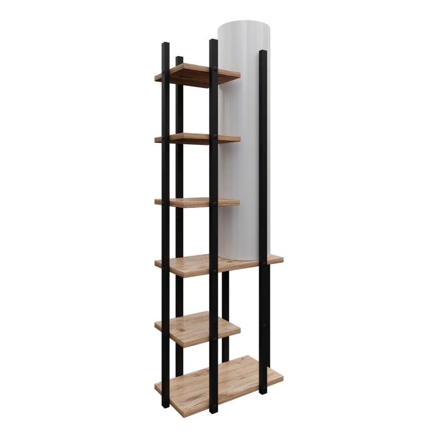 Φωτιστικό δαπέδου με ράφια MODA DOR 1xE27/40W/230V μαύρο/καφέ