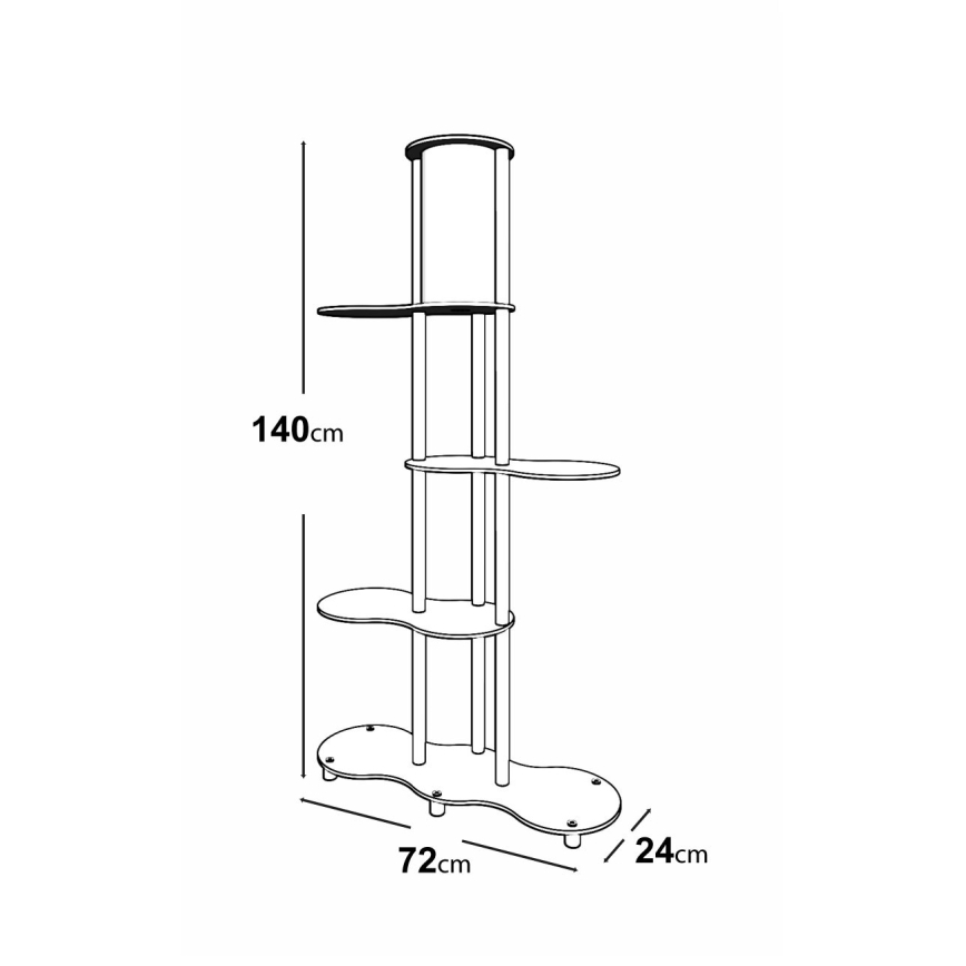 Φωτιστικό δαπέδου με ράφια NOTO 1xE27/40W/230V καφέ/μαύρο