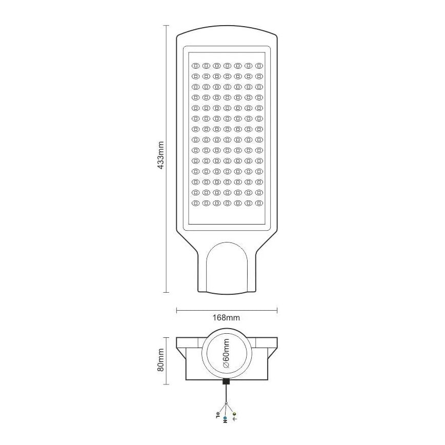 Φωτιστικό δρόμου LED LED/100W/170-400V IP65