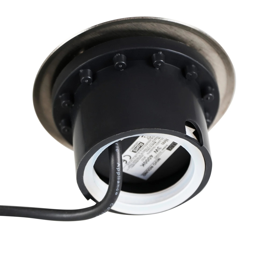 Φωτιστικό δρόμου LED MIVO LED/3W/230V διάμετρος 12 cm IP67 ματ χρώμιο