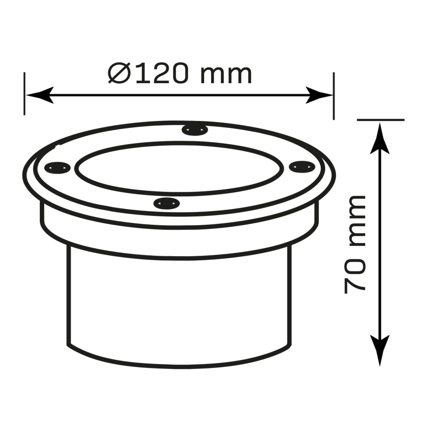 Φωτιστικό δρόμου LED MIVO LED/3W/230V διάμετρος 12 cm IP67 ματ χρώμιο