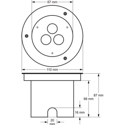 Φωτιστικό δρόμου εξωτερικού χώρου LED SIBAR 3xLED/1W/230V IP67 4000K