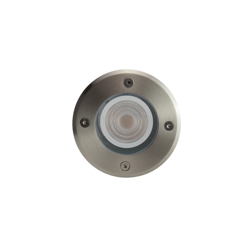 Φωτιστικό δρόμου εξωτερικού χώρου LUKKA CONNECT 1xGU10/4W/230V IP67 ματ χρώμιο στρογγυλό