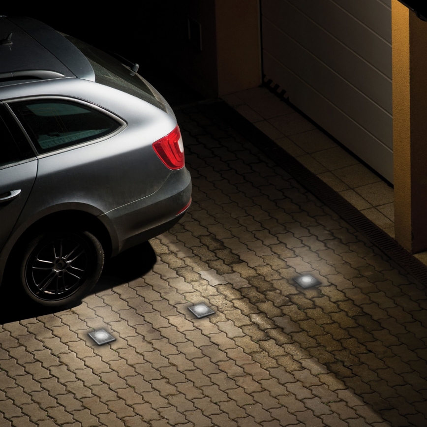 Φωτιστικό δρόμου εξωτερικού χώρου LUKKA CONNECT 1xGU10/4W/230V IP67 ματ χρώμιο γωνιακός