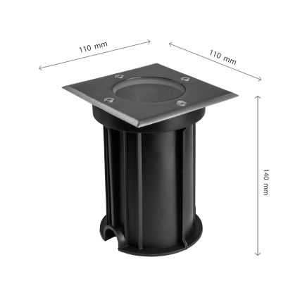 Φωτιστικό δρόμου εξωτερικού χώρου LUKKA CONNECT 1xGU10/4W/230V IP67 ματ χρώμιο γωνιακός