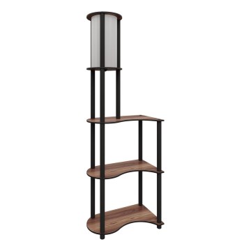 Φωτιστικό δαπέδου με ράφια 1xE27/40W/230V 140 cm μαύρο/καφέ