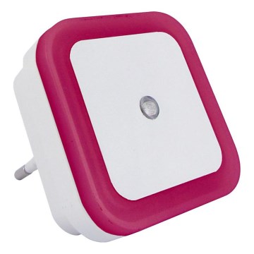 Φωτιστικό νυκτός LED με αισθητήρα LED/0,5W/230V ροζ