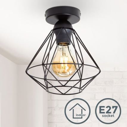 Φωτιστικό οροφής 1xE27/40W/230V μαύρο