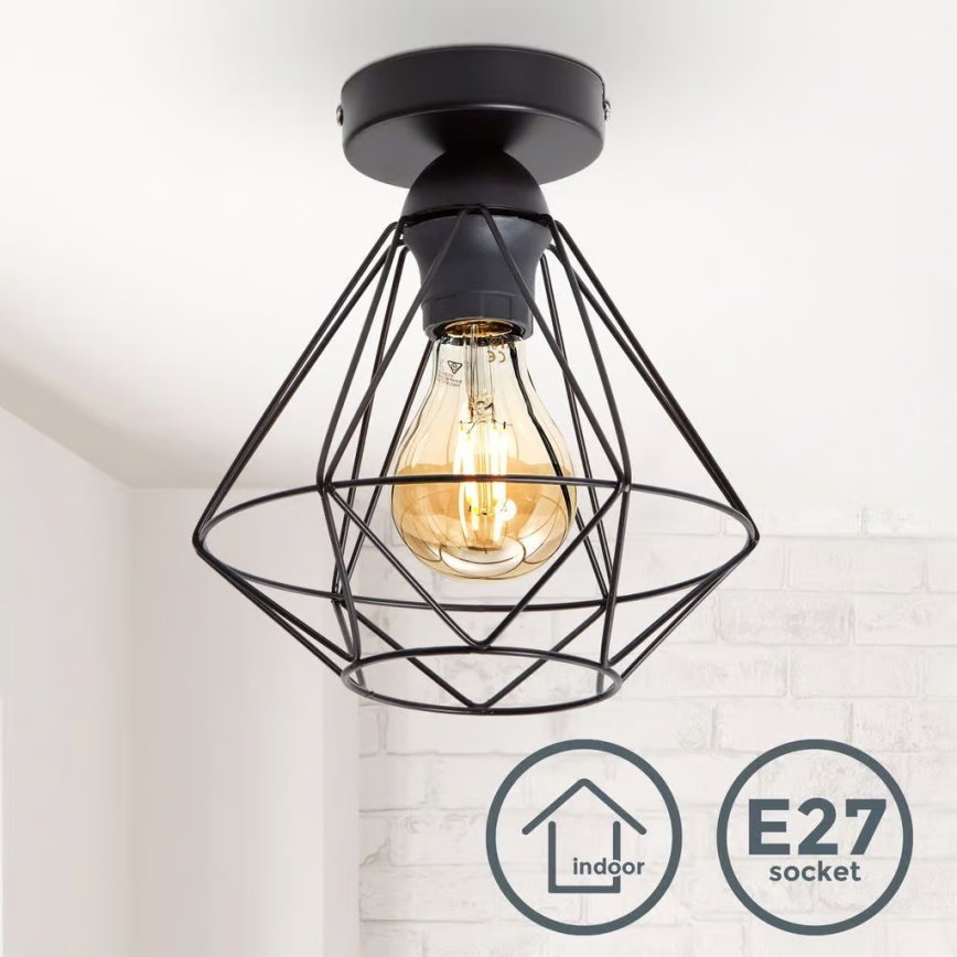 Φωτιστικό οροφής 1xE27/40W/230V μαύρο