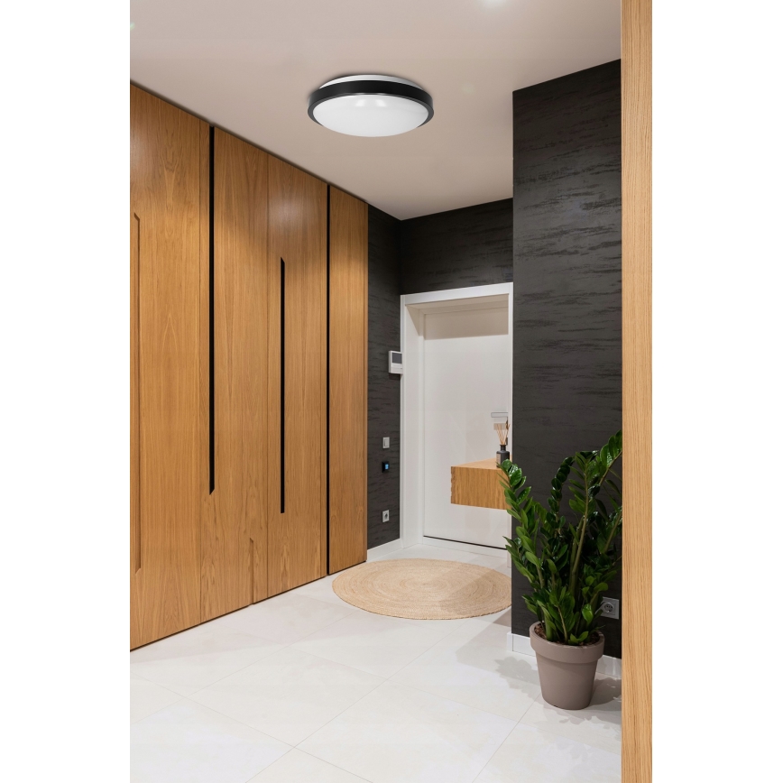 Φωτιστικό οροφής 2xE27/40W/230V Ø 29,5 εκ. μαύρο