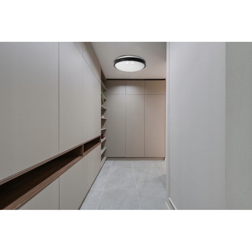 Φωτιστικό οροφής 2xE27/40W/230V Ø 29,5 εκ. μαύρο