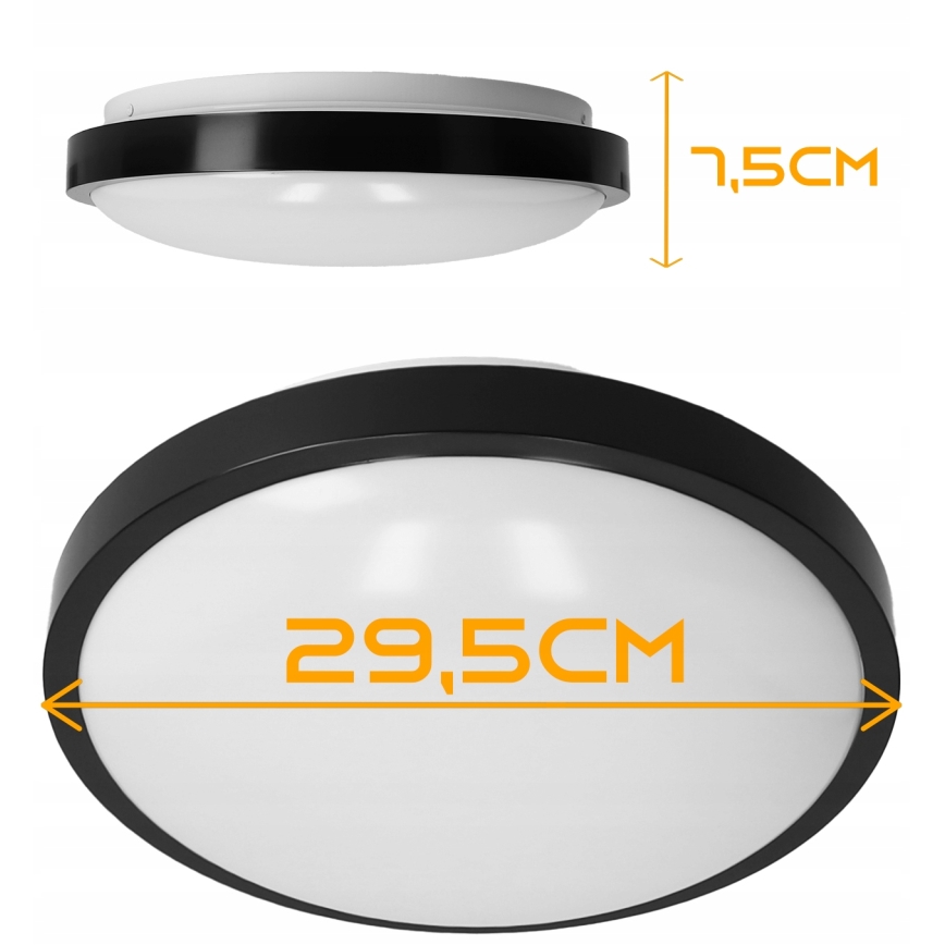 Φωτιστικό οροφής 2xE27/40W/230V Ø 29,5 εκ. μαύρο