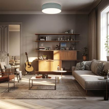 Φωτιστικό οροφής 2xE27/40W/230V, Ø 38 cm, γκρι