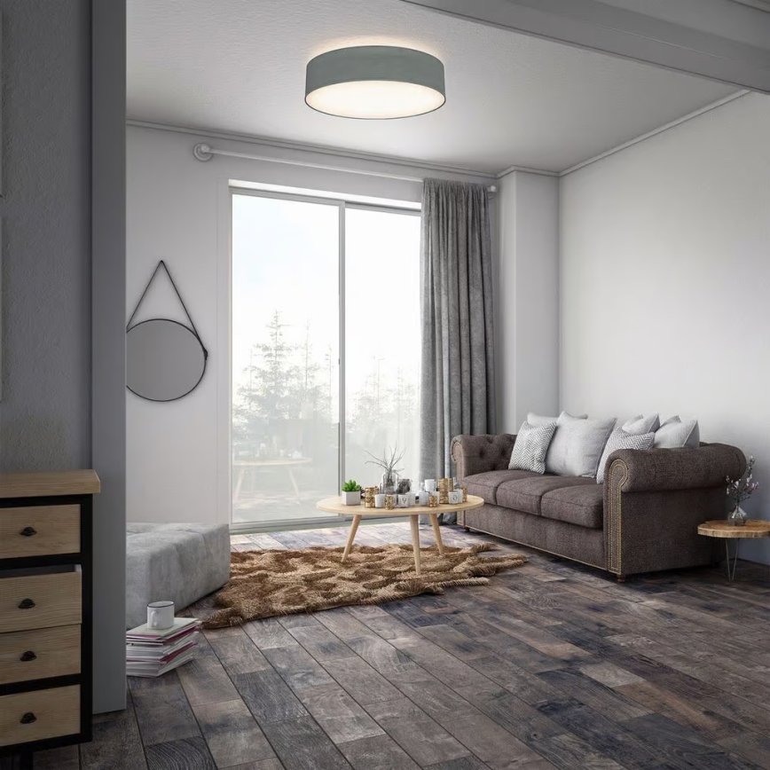 Φωτιστικό οροφής 2xE27/40W/230V, Ø 38 cm, γκρι