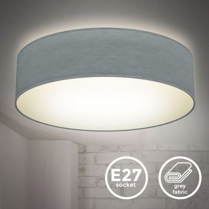 Φωτιστικό οροφής 2xE27/40W/230V, Ø 38 cm, γκρι