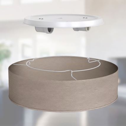 Φωτιστικό οροφής 2xE27/40W/230V Ø 38 cm μπεζ