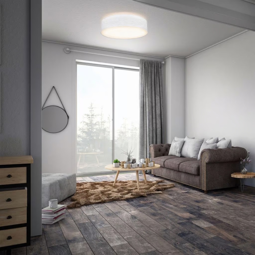 Φωτιστικό οροφής 2xE27/40W/230V διάμ. 38 cm λευκό