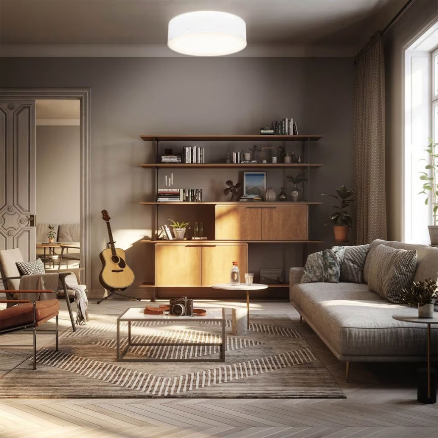 Φωτιστικό οροφής 2xE27/40W/230V διάμ. 38 cm λευκό