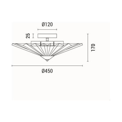 Φωτιστικό οροφής 5xE14/15W/230V γκρι