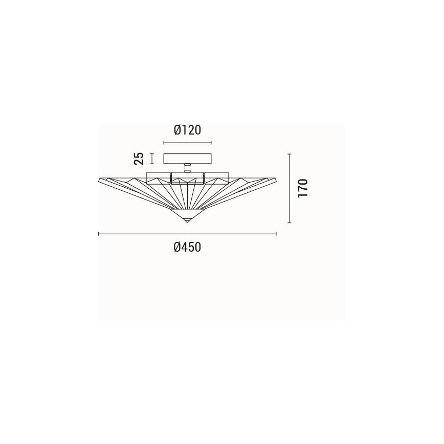 Φωτιστικό οροφής 5xE14/15W/230V γκρι